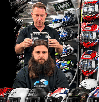 SHOEI Personal Fitting System helmet at Trooper Lu's Garage, Moorebank